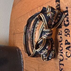 Free Peopke Side Bow Floral embroidered Headband Feminine Cottagecore | NWOT